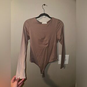 Nude Color Fitted Bodysuit